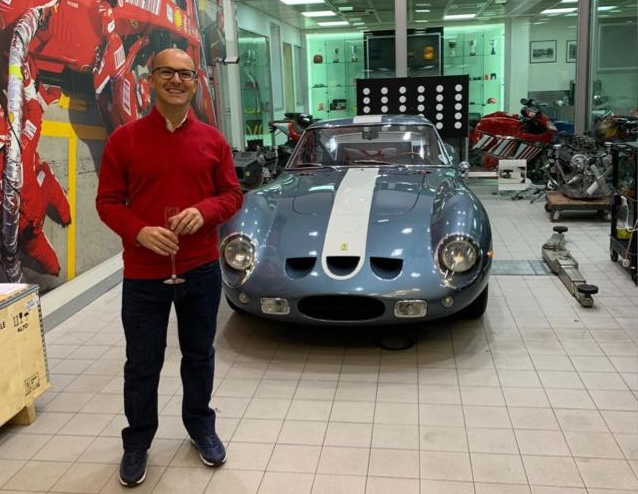 Simon Walton with a classic Ferrari